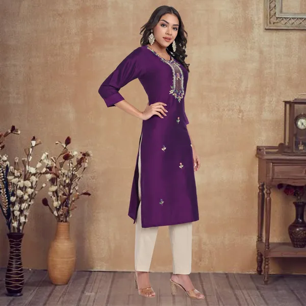 Purple_Pure_Bangalore_Silk_Kurta_for_Women_|_Tropical_Twist_Kurtas