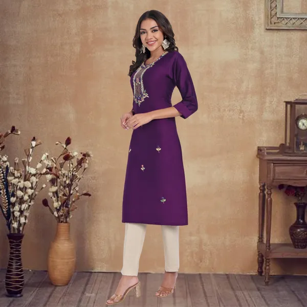 Purple_Pure_Bangalore_Silk_Kurta_for_Women_|_Tropical_Twist_Kurtas