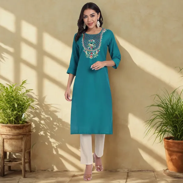 Sea_Green_Pure_Bangalore_Silk_Kurta_for_Women_|_Tropical_Twist_Kurtas