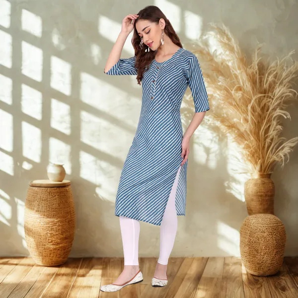 Blue_Leheriya_Cambric_Cotton_Handwork_Kurta
