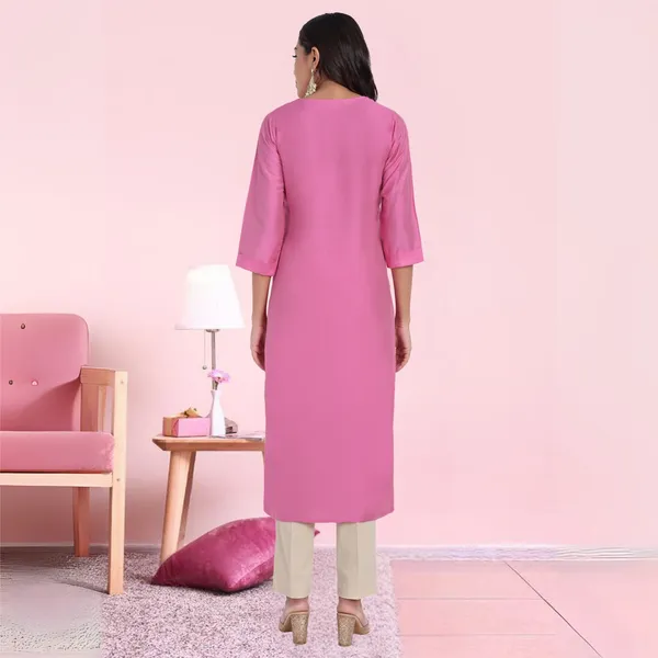Light_Pink_Pure_Bangalore_Silk_Kurta_for_Women_|_Tropical_Twist_Kurtas