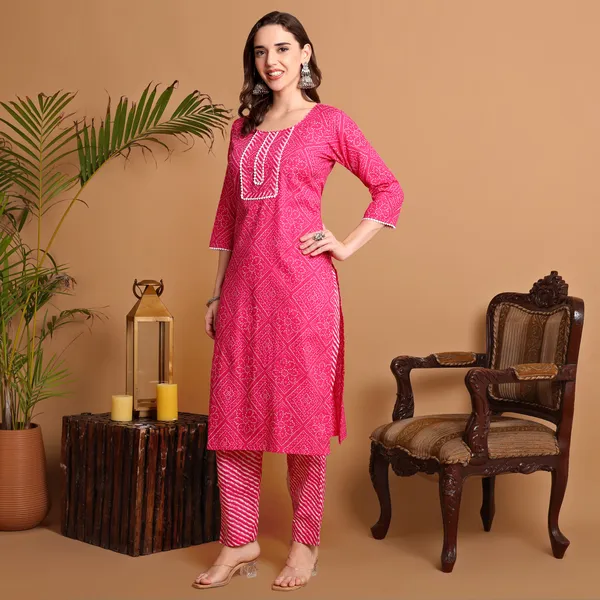 Dark_Pink_Pure_Cotton_Kurta_Pant_Dupatta_Set_for_Women_|_Autumn_Hues_Kurta_Set