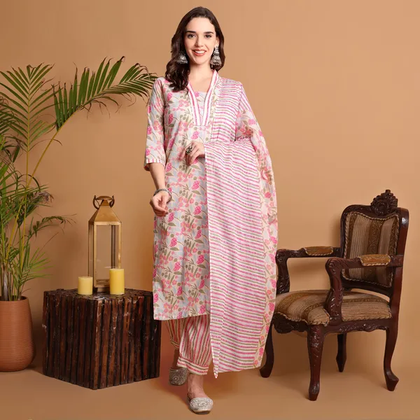 Rose_Pink_Pure_Cotton_Kurta_Pant_Dupatta_Set_for_Women_|_Autumn_Hues_Kurta_Set