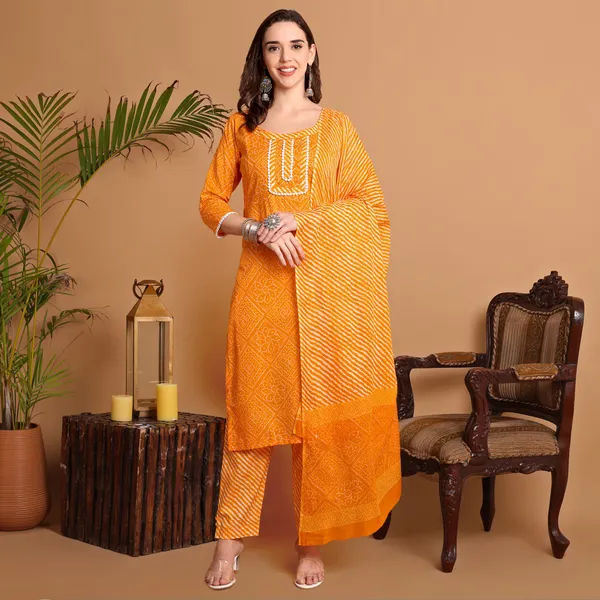 Yellow_Pure_Cotton_Kurta_Pant_Dupatta_Set_for_Women_|_Autumn_Hues_Kurta_Set