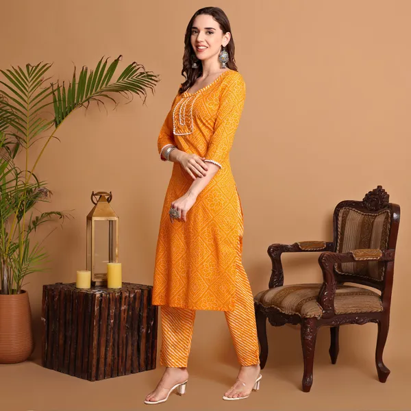Yellow_Pure_Cotton_Kurta_Pant_Dupatta_Set_for_Women_|_Autumn_Hues_Kurta_Set