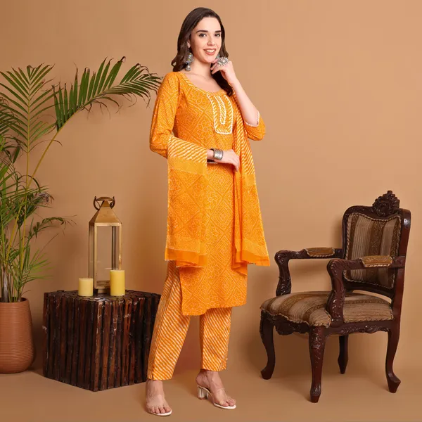 Yellow_Pure_Cotton_Kurta_Pant_Dupatta_Set_for_Women_|_Autumn_Hues_Kurta_Set