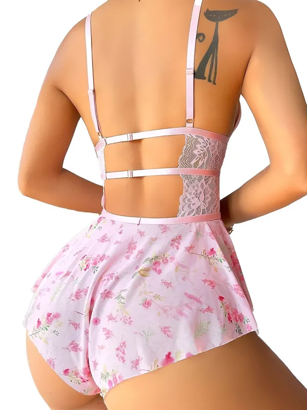 Floral_Pink_Lycra_And_Mesh_Floral_Bloom_Bliss_Lingerie_Set_For_Women