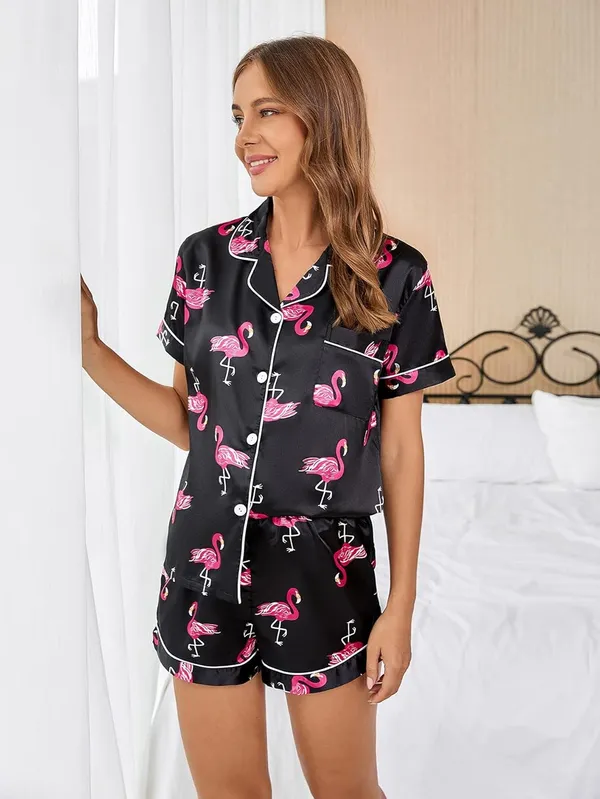 Flamingo_Print_Night_Suit_For_Women