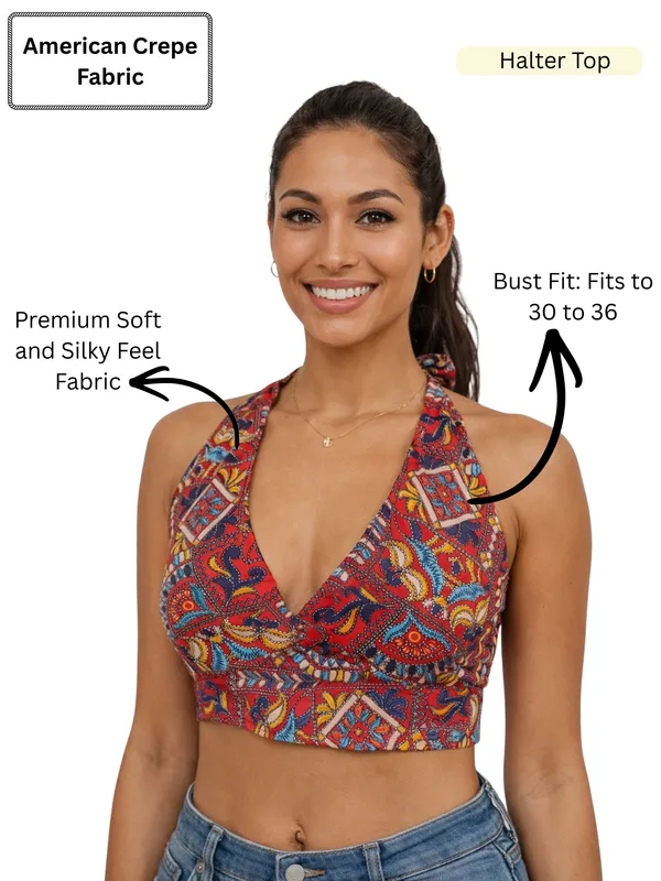 Tribal_Print_Halter_Neck_Bralette_Top