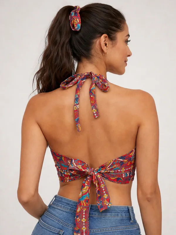 Tribal_Print_Halter_Neck_Bralette_Top