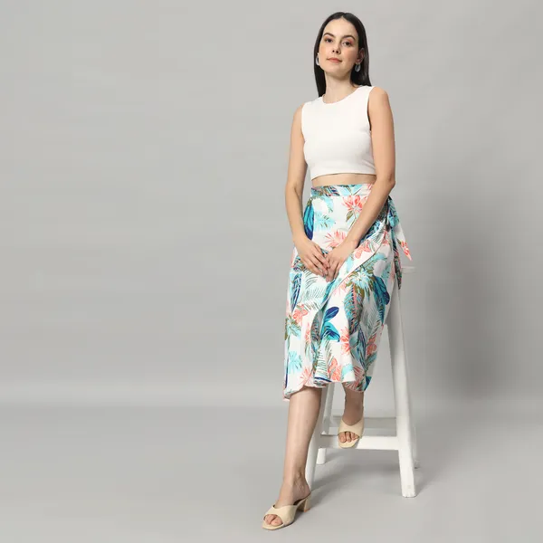 Tropical_Print_High_Waist_Wrap_Skirt_for_Women