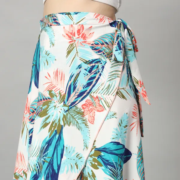 Tropical_Print_High_Waist_Wrap_Skirt_for_Women