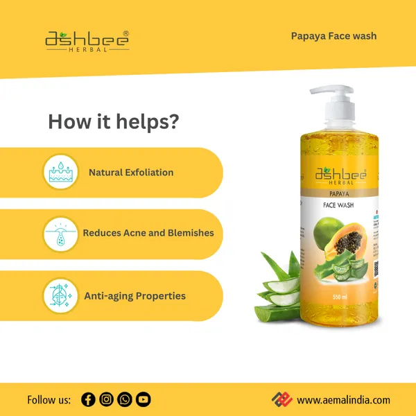 Papaya_Face_Wash_Gel_550Ml_–_Ashbee_Herbal_(Pack_Of_2)