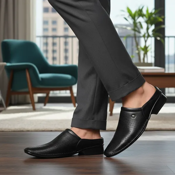 Aero_Black_Perforated_Slip-On_Mule