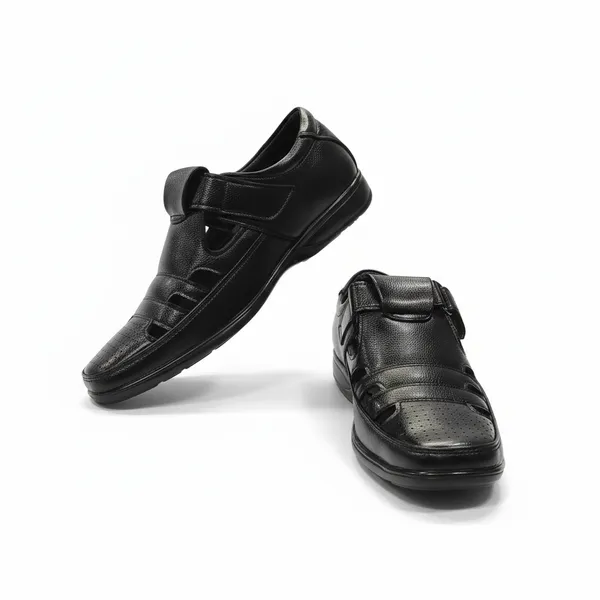 Black_Perforated_Comfort_Sandal_For_Men
