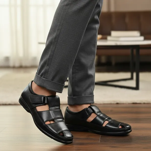 Black_Secure_Comfort_Sandal_For_Men