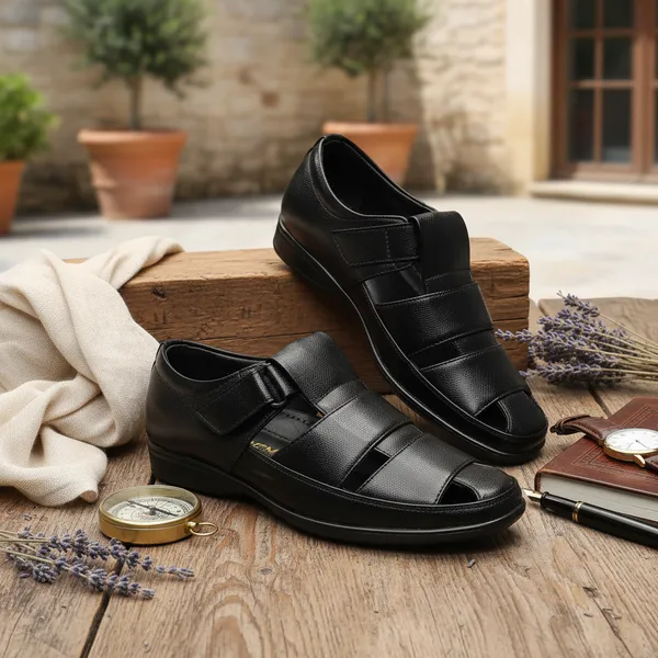 Black_Secure_Comfort_Sandal_For_Men