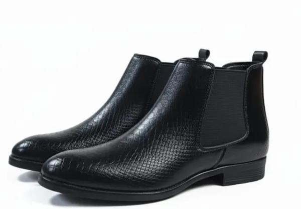 Textured_Black_Chelsea_Boot