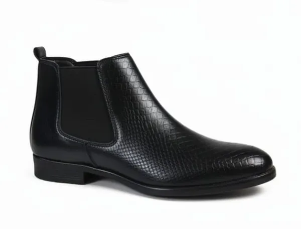 Textured_Black_Chelsea_Boot
