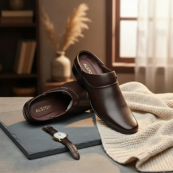 Brown_Comfort_Mules_For_Men