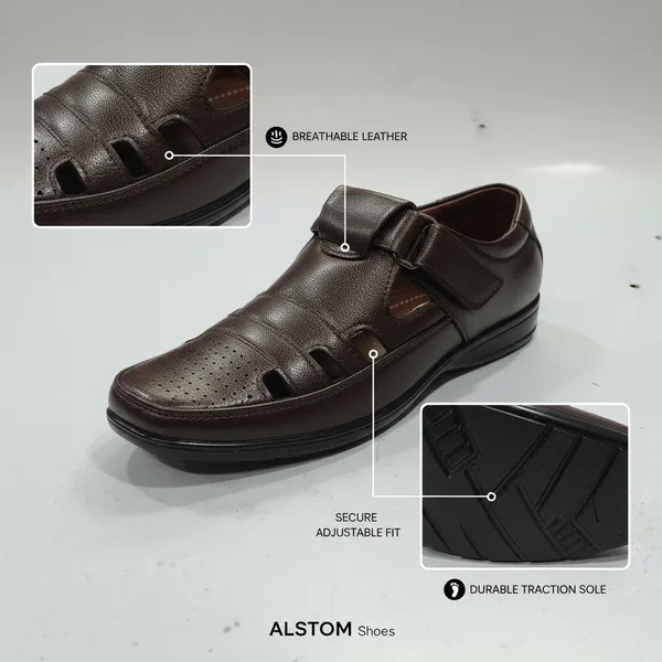 Brown_Perforated_Comfort_Sandal_For_Men