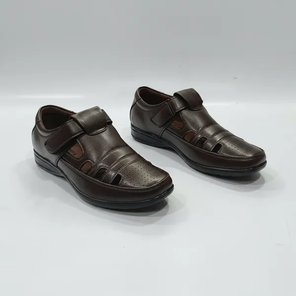 Brown_Perforated_Comfort_Sandal_For_Men