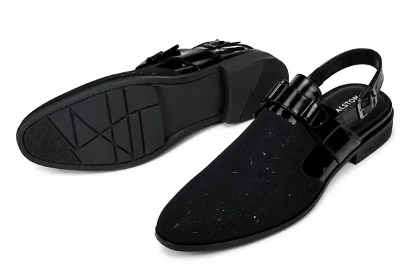 Premium_Black_Velvet_Sling_back_Formal_Sandal