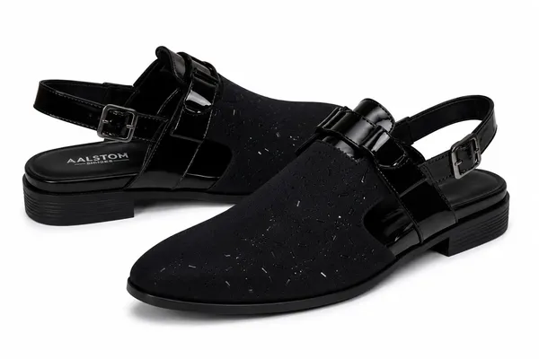 Premium_Black_Velvet_Sling_back_Formal_Sandal