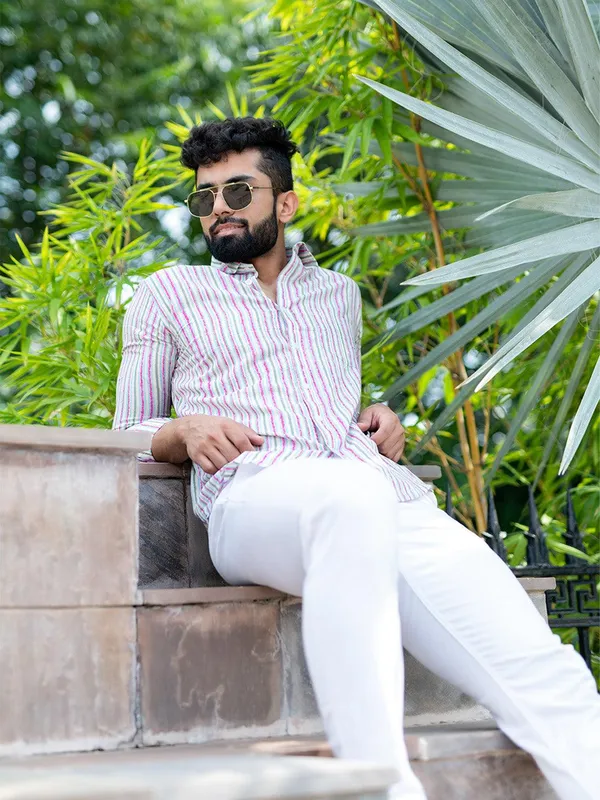 Men's_Regular_Fit_Multi_Stripe_Cotton_Button_Down_Full_Sleeve_Slim_Fit_Shirt_-_Doriyan