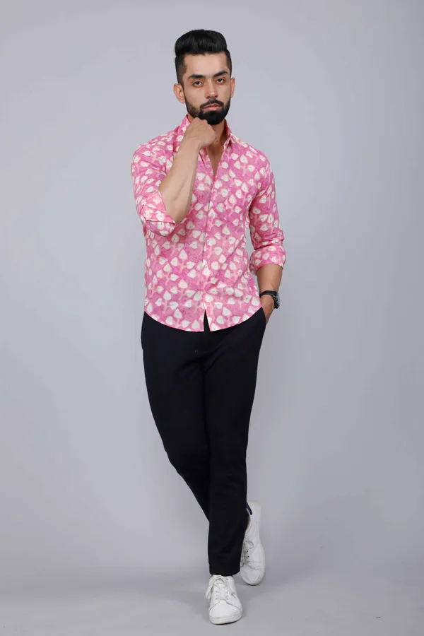 Men's_Pink_Print_Comfort_Cotton_Festive_Shirt_-_Doriyan
