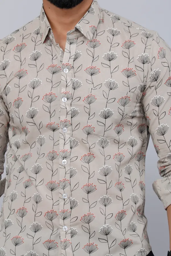Men's_Beige_Comfort_Floral_Printed_Casual_Shirt_-_Doriyan