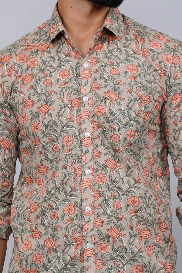Men's_Beige_Comfort_Floral_Printed_Casual_Shirt_-_Doriyan