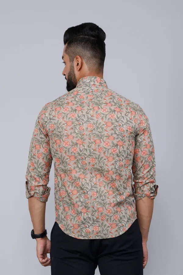 Men's_Beige_Comfort_Floral_Printed_Casual_Shirt_-_Doriyan