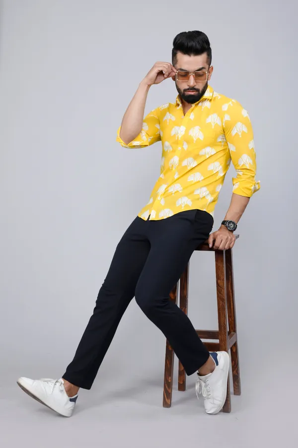 Men's_Yellow_And_White_Floral_Printed_Full_Sleeves_Cotton_Casual_Shirt_-_Doriyan