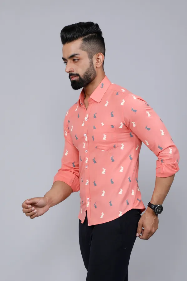 Men's_Peach_Spread_Collar_Animal_Print_Partywear_Shirt_-_Doriyan