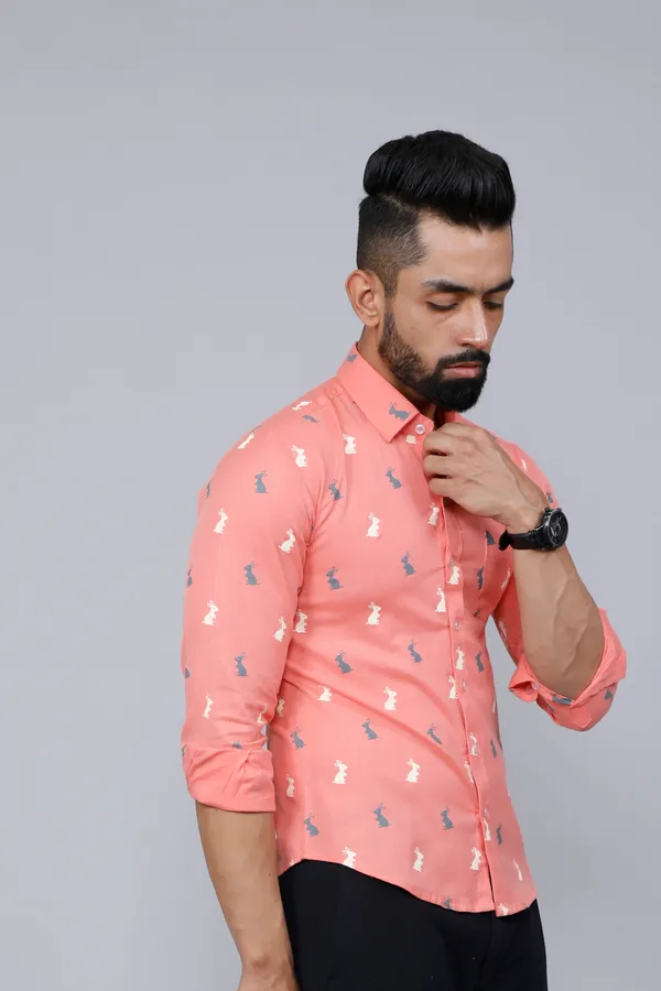 Men's_Peach_Spread_Collar_Animal_Print_Partywear_Shirt_-_Doriyan