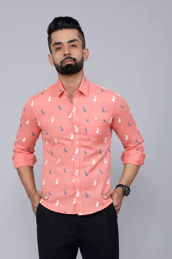 Men's_Peach_Spread_Collar_Animal_Print_Partywear_Shirt_-_Doriyan