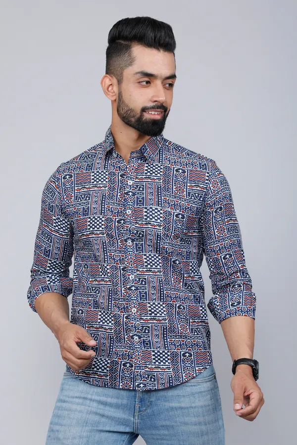 Men's_Blue_Floral_Print_Long_Sleeve_Casual_Shirt_-_Doriyan