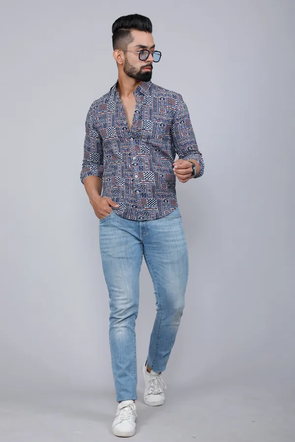 Men's_Blue_Floral_Print_Long_Sleeve_Casual_Shirt_-_Doriyan
