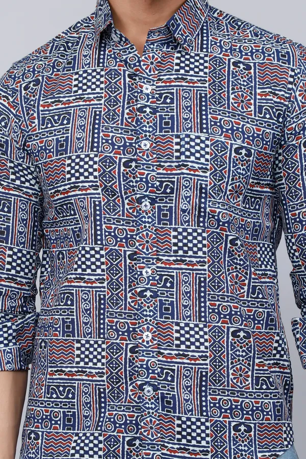 Men's_Blue_Floral_Print_Long_Sleeve_Casual_Shirt_-_Doriyan