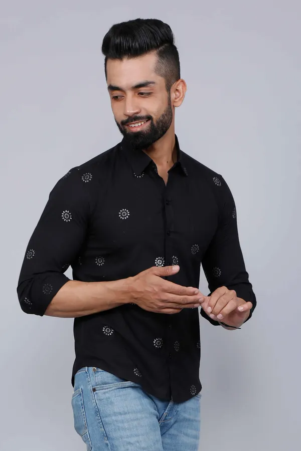 Men's_Black_Pure_Cotton_Floral_Print_Casual_Shirt_-_Doriyan