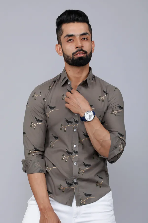 Men's_Grey_Floral_Print_Casual_Shirt_-_Doriyan