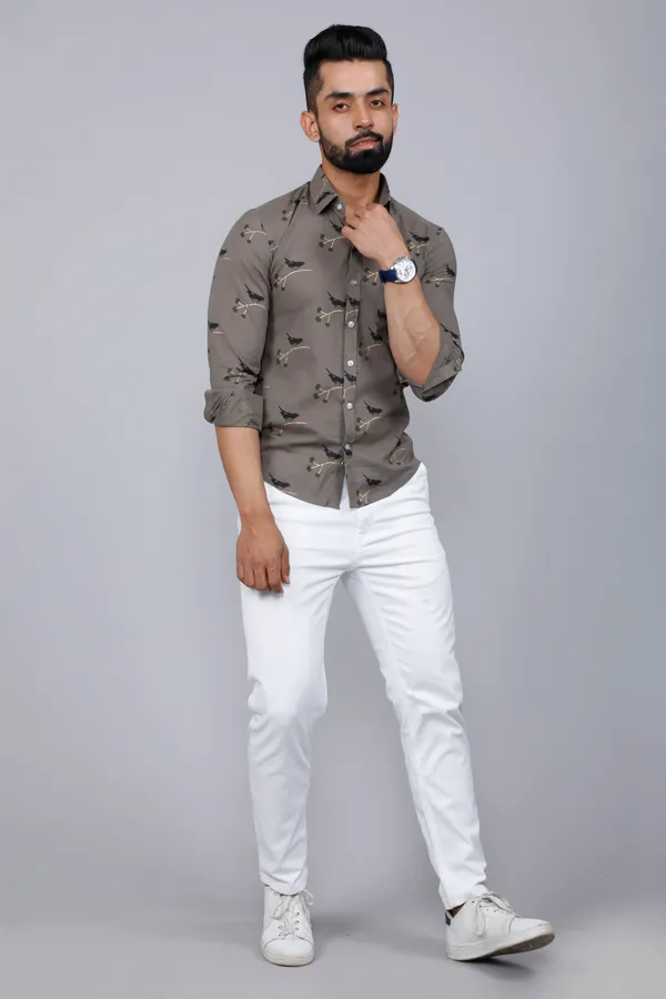 Men's_Grey_Floral_Print_Casual_Shirt_-_Doriyan