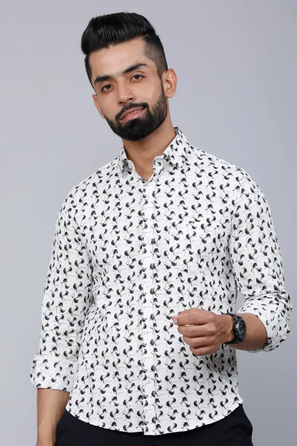 Men's_White_Spread_Collar_Bird_Print_Casual_Shirt_-_Doriyan