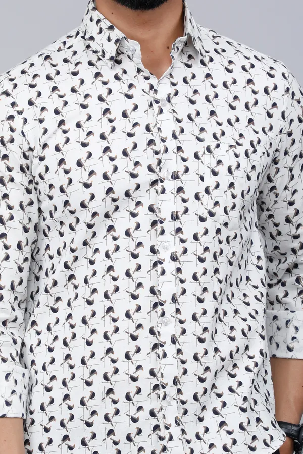 Men's_White_Spread_Collar_Bird_Print_Casual_Shirt_-_Doriyan