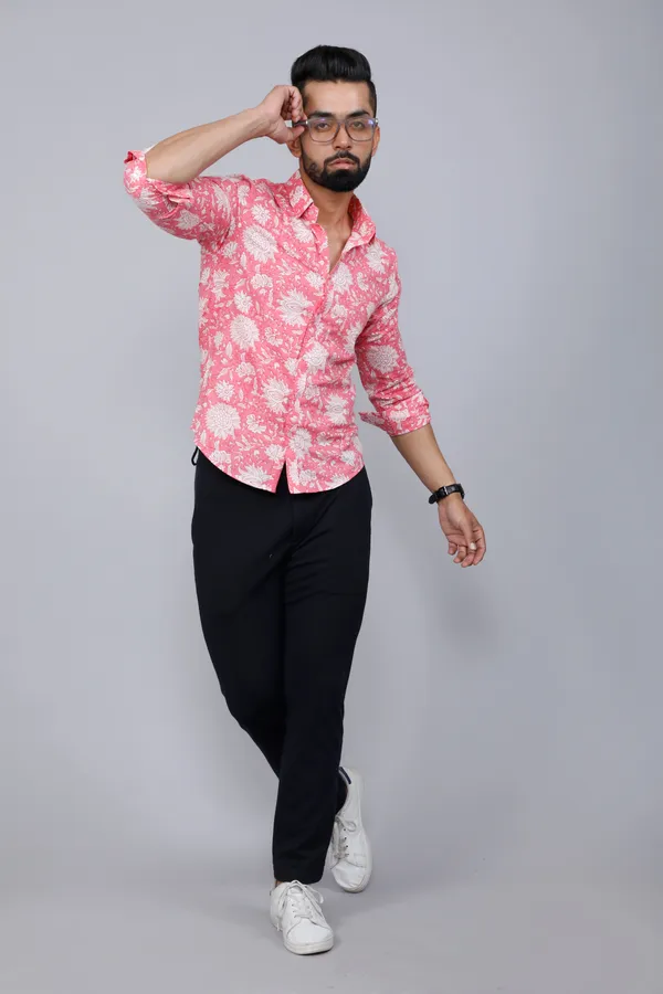 Men's_Pink_Floral_Print_Comfort_Cotton_Casual_Shirt_-_Doriyan