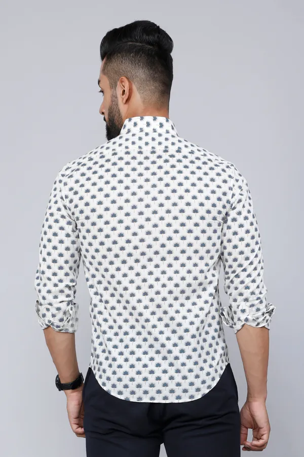 Men's_Grey_Floral_Print_Comfort_Cotton_Casual_Shirt_-_Doriyan