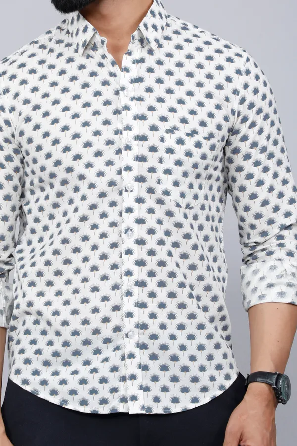 Men's_Grey_Floral_Print_Comfort_Cotton_Casual_Shirt_-_Doriyan