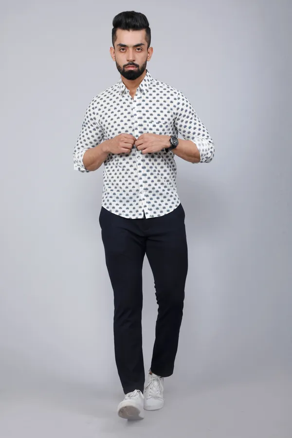 Men's_Grey_Floral_Print_Comfort_Cotton_Casual_Shirt_-_Doriyan
