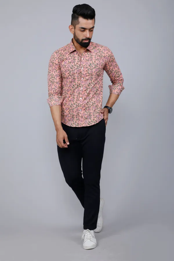Men's_Orange_Printed_Full_Sleeve_Cotton_Shirt_-_Doriyan